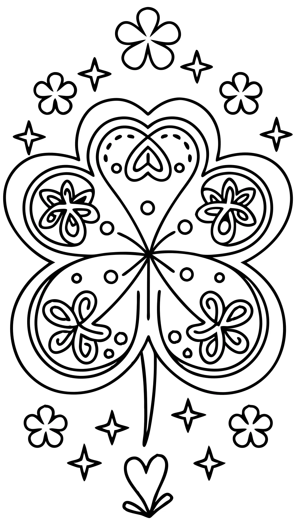 Página para colorear de Shamrock